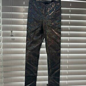 NWT Girls Size 6 Pixielane Leggings- Silver Metallic